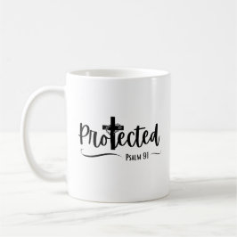 Taza De Café Protegido - Salmo 91 Biblia Verse Scripture Mug