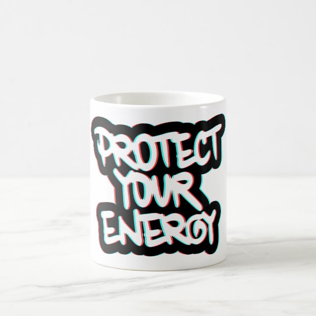 Taza De Café Proteja su energía 1 (Centro)