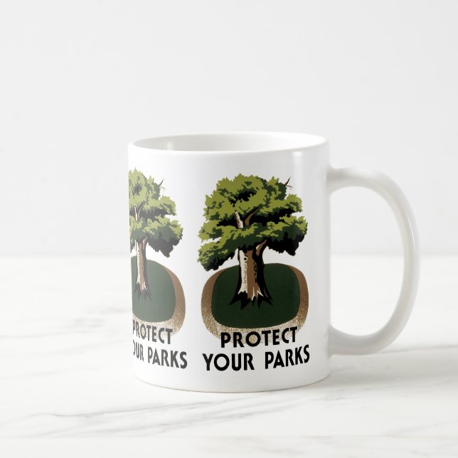 Taza De Café Proteja sus parques (Derecha)