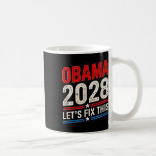 Taza De Café Protesta política 2028 patriótica retro de Obama