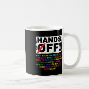 Taza De Café Protesta por la seguridad social contra manifestac