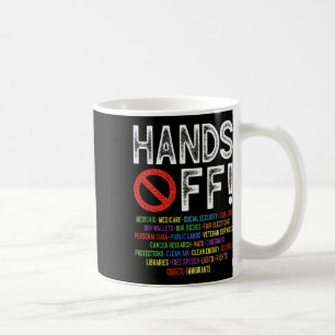 Taza De Café Protesta por la seguridad social contra manifestac