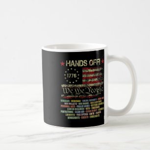 Taza De Café Protesta por la seguridad social contra manifestac