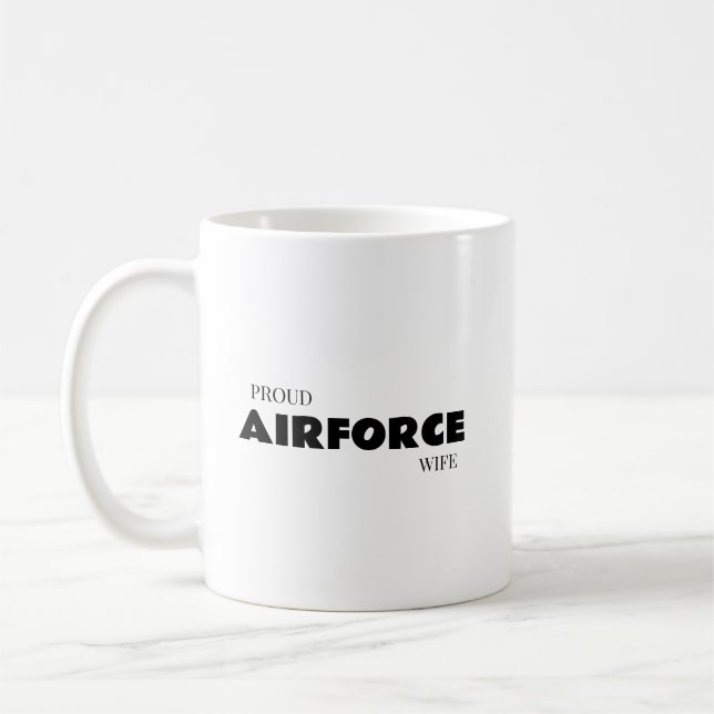 Taza De Café Proud airforce wife (Izquierda)