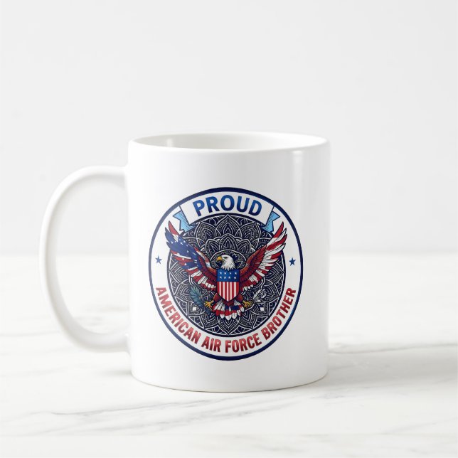 Taza De Café Proud American Air Force Brother (Izquierda)