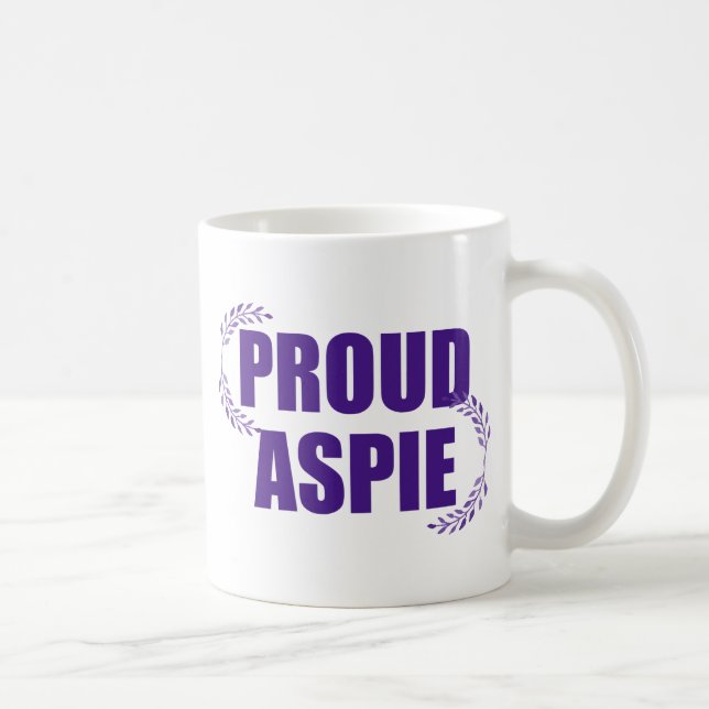 Taza De Café Proud Aspie Bonito Purple (Derecha)