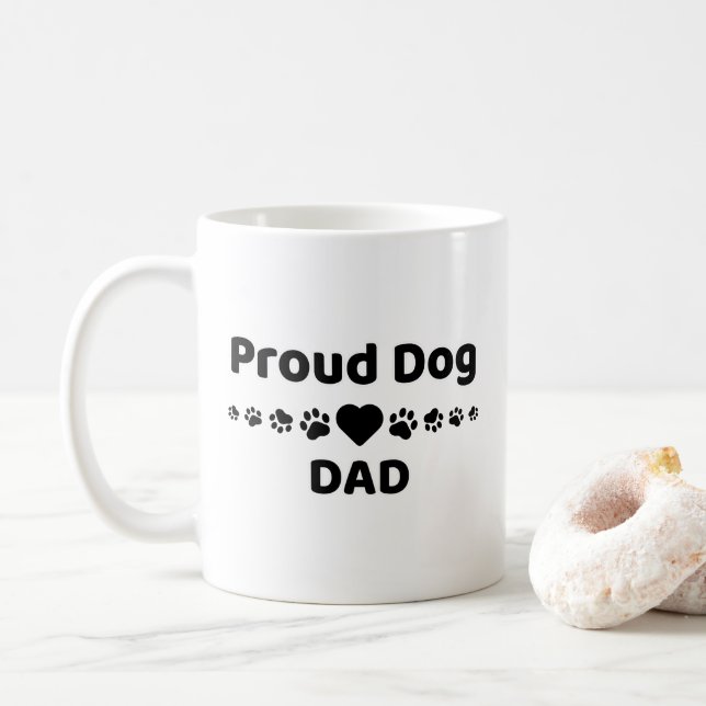 Taza De Café Proud Dog Dad Coffee Mug (Con donut)