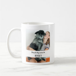 Taza De Café Proud dog mom personalized image and name pet