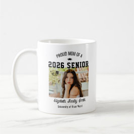 Taza De Café Proud Mom Senior Custom Year Graduate Photo Parent