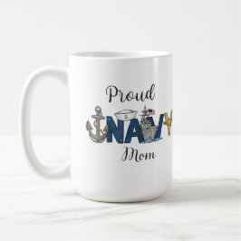 Taza De Café Proud navy mom mother's day