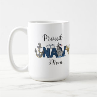 Taza De Café Proud navy mom mother's day
