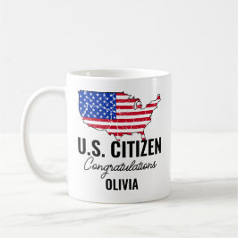 Taza De Café Proud New U.S. Citizen – American Map