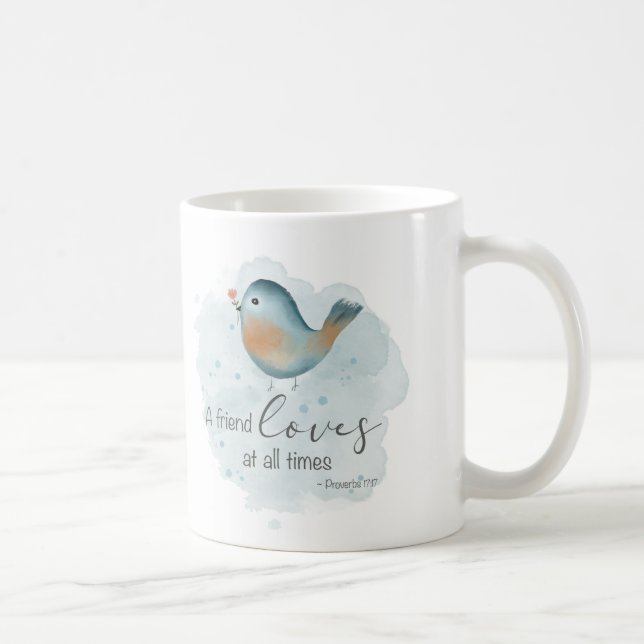 Taza De Café Prov 17:17 - A Friend Ama en todo momento Foto (Derecha)