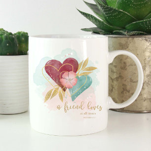 Taza De Café Prov 17:17 Corazones - Un amigo ama Foto