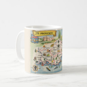 Taza De Café Provenza Francia Mapa de Mug