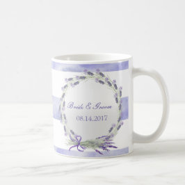 Taza De Café Provenza Lavender Boda de flores moradas
