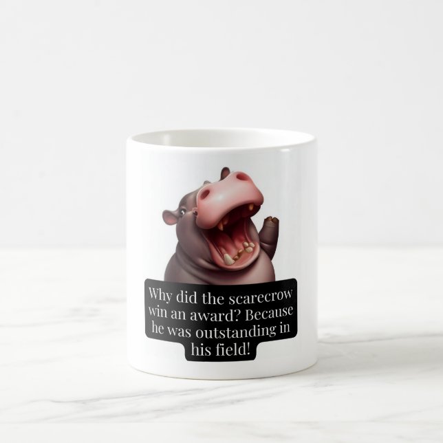 Taza De Café proverbio divertido Hippo (Centro)