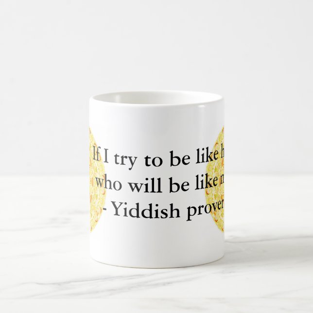 Taza De Café Proverbio jídish (Centro)