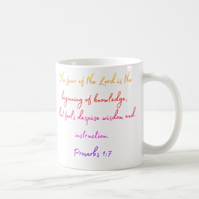 Taza De Café Proverbios 1:7 Mug multicolor (Derecha)