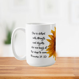 Taza De Café Proverbios 31:25 Biblia contra Personalizado de gi