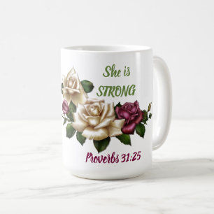 Taza De Café Proverbios 31:25 - Mug clásico