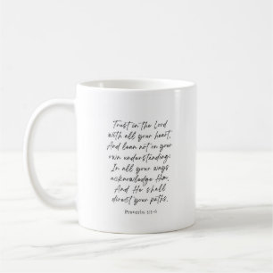 Taza De Café Proverbios 3:5-6 Confía en el Señor
