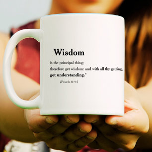 Taza De Café Proverbios 8:11 19:8 Escritura Bíblica Cristiana