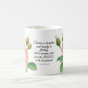 Taza De Café Proverbios florales 31:30