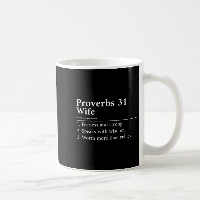 Taza De Café Proverbs 31 Wife Definition  (Derecha)
