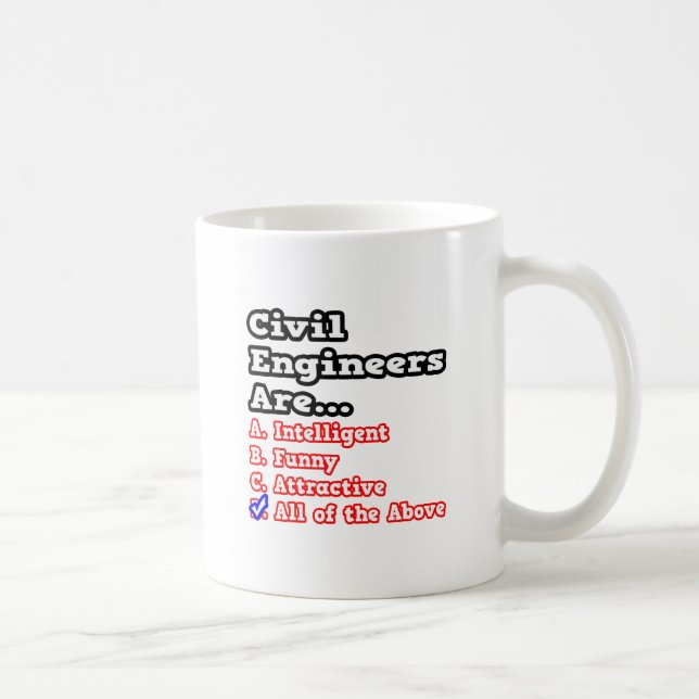 Taza De Café Prueba de ingeniero civil...Chiste (Derecha)