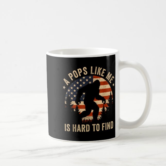 Taza De Café Ps Like Me Is Hard To Find Bigfoot Usa Flag Funny  (Derecha)