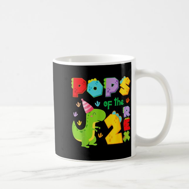 Taza De Café Ps Of The Two Rex 2nd Birthday Boy Dinosaur T-rex  (Derecha)