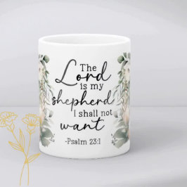 Taza De Café Psalms Bible Verse Floral Coffee Mug