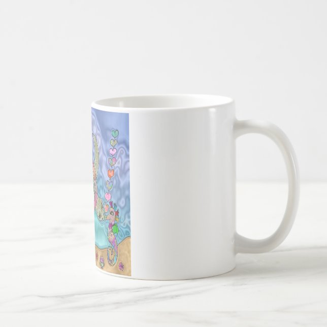 Taza De Café Psicodelia Mar Turtle Seahorse Art (Derecha)