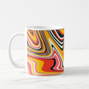 Taza De Café Psicodelic groovy fondo. Resumen de color b