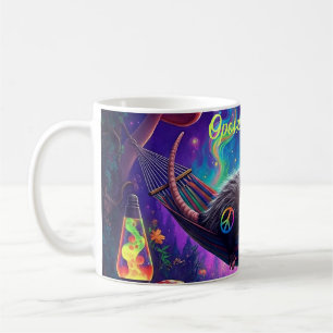 Taza De Café Psicodélico Trippy Hippie Opossum Personalizado Pe