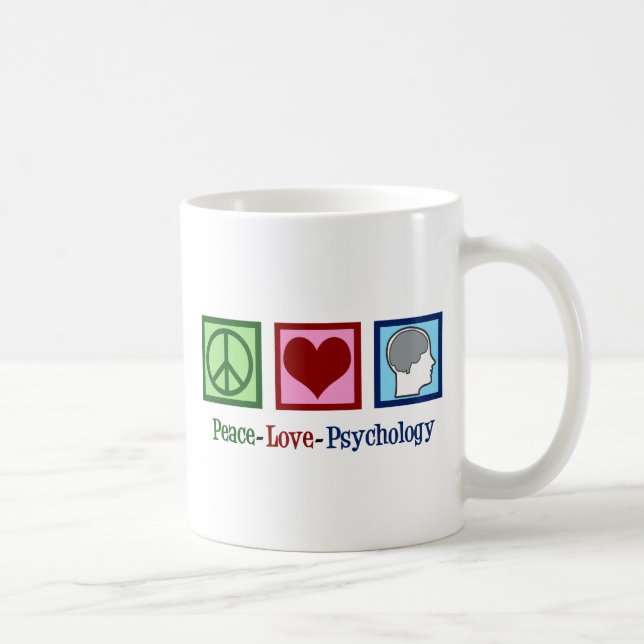 Taza De Café Psicología del amor por la paz (Derecha)