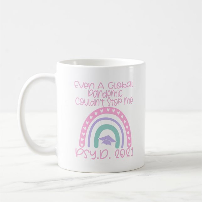 Taza De Café Psicólogo de regalo de graduación PsyD 2021 (Izquierda)