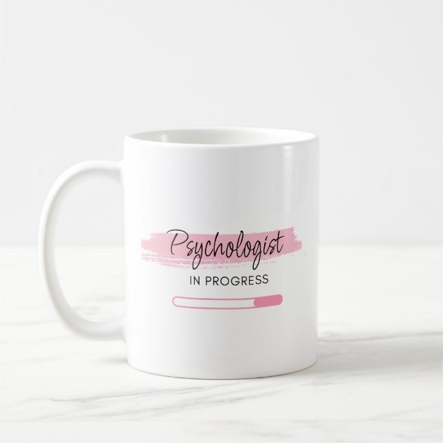 Taza De Café Psicólogo En Progreso – Personalizado (Izquierda)