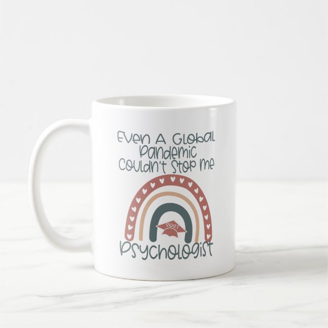 Taza De Café Psicólogo PsyD Graduation Gift 2021 (Izquierda)