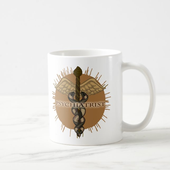 Taza De Café Psiquiatra Caduceus (Derecha)