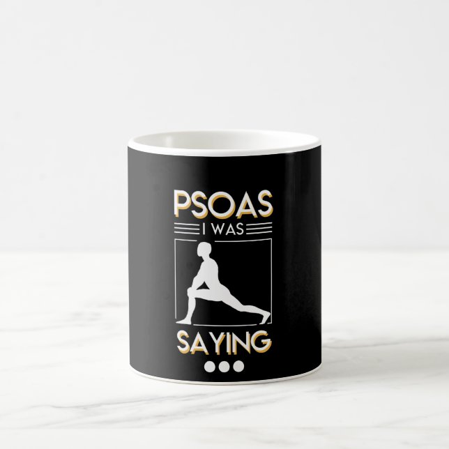 Taza De Café Psoas de la terapia física decía la camisa (Centro)