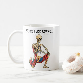 Taza De Café Psoas Decía Anatomía Divertida Esqueleto