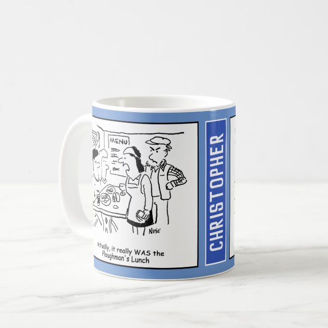 Taza De Café Pub campestre con el almuerzo de Plowman. (Anverso izquierdo)