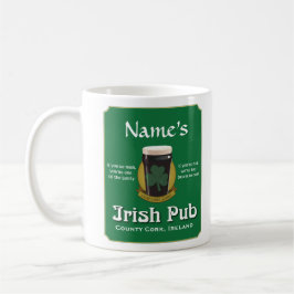 Taza De Café Pub Mug irlandés personalizado