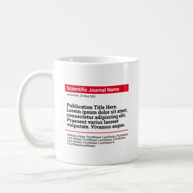 Taza De Café Publicación personalizada Clásica Mug - Rojo (Izquierda)