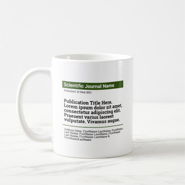 Taza De Café Publicación personalizada Clásica Mug - Verde (Izquierda)