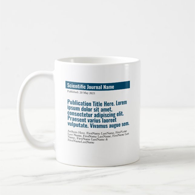 Taza De Café Publicación personalizada Classic 15oz Mug - Azul (Izquierda)