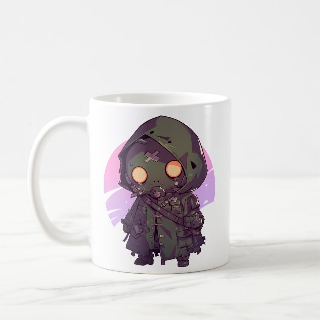 Taza De Café Publicar Wanderer apocalíptico al estilo anime (Izquierda)