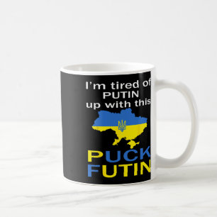 Taza De Café Puck Futin Meme Orgulloso Del Mapa De Ucrania Ucra